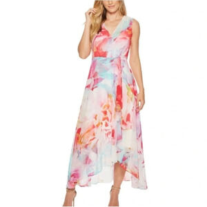 Calvin Klein Dress high low watercolor maxi dress 29747